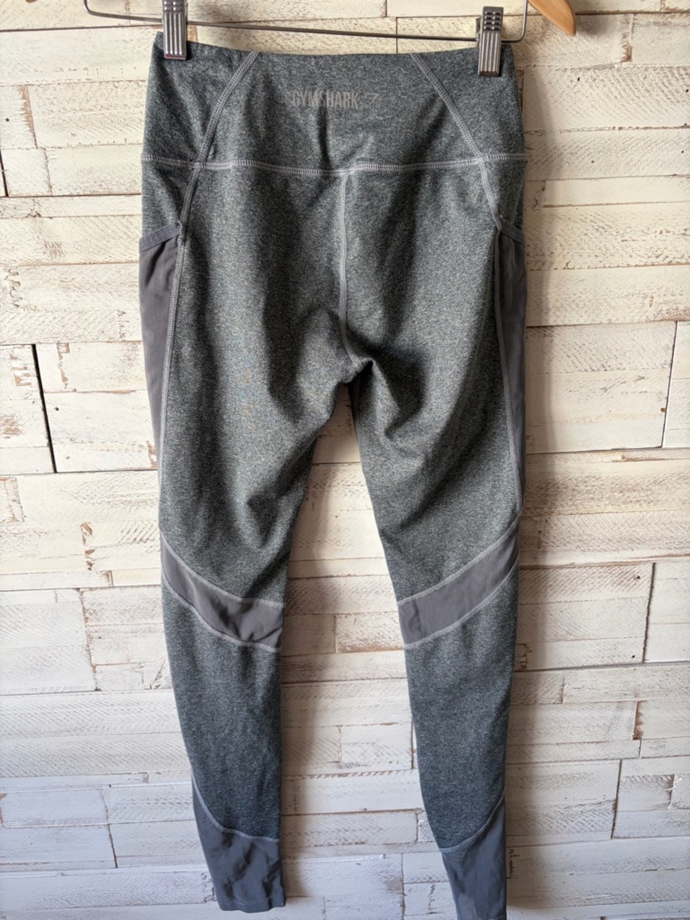 Gymshark leggings size small gray dry pockets mesh womens athletic workout - Picture 2 of 2